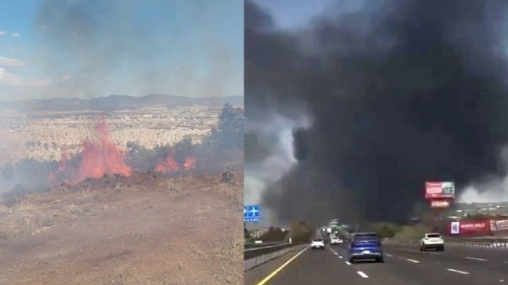 Atienden incendios en la capital del estado y autopista México–Pachuca