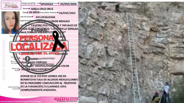 Adela Cruz es localizada sin vida una semana después de su desaparición en Tula