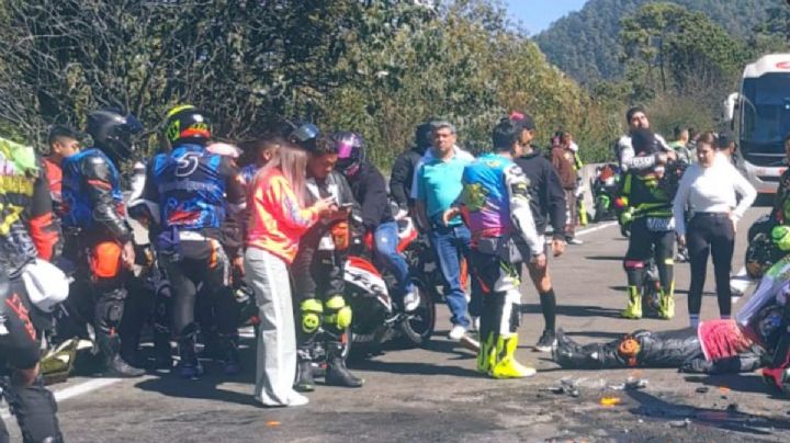 Video sobre accidente mortal de motociclista por exceso de velocidad en la México-Cuernavaca