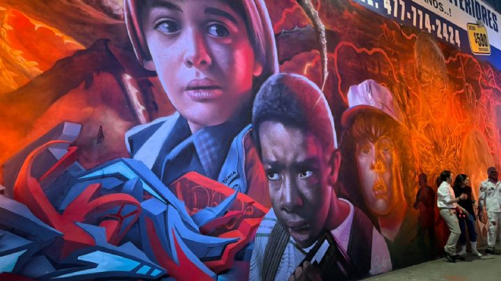 Concluyen mural de Stranger Things en León