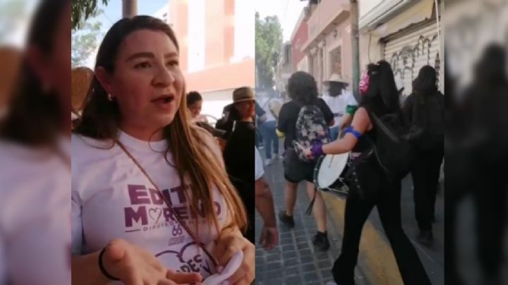 Expulsan a diputada de Morena de la marcha feminista en Celaya