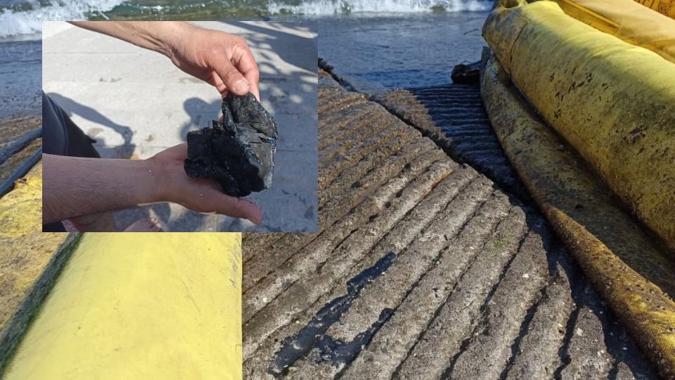 Llega mancha de chapopote al puerto de Veracruz; reportan pescadores tras derrame de hidrocarburo en el sur