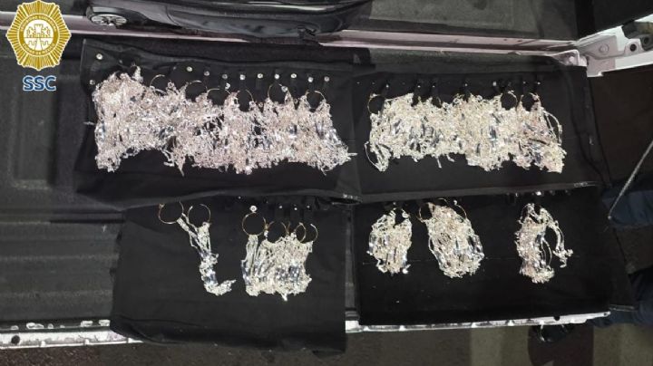 Recuperan 739 piezas de joyería de plata tras detención en Benito Juárez