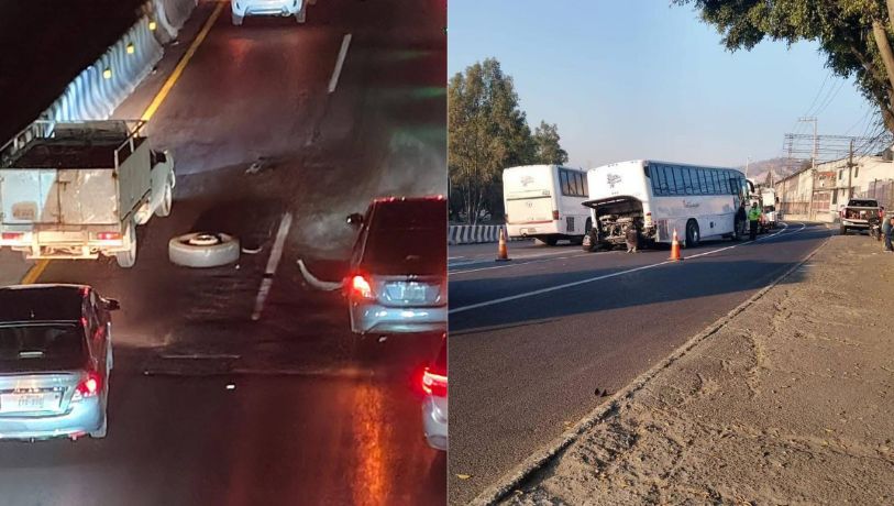 Incidentes viales generan alarma y tráfico en la autopista México–Pachuca