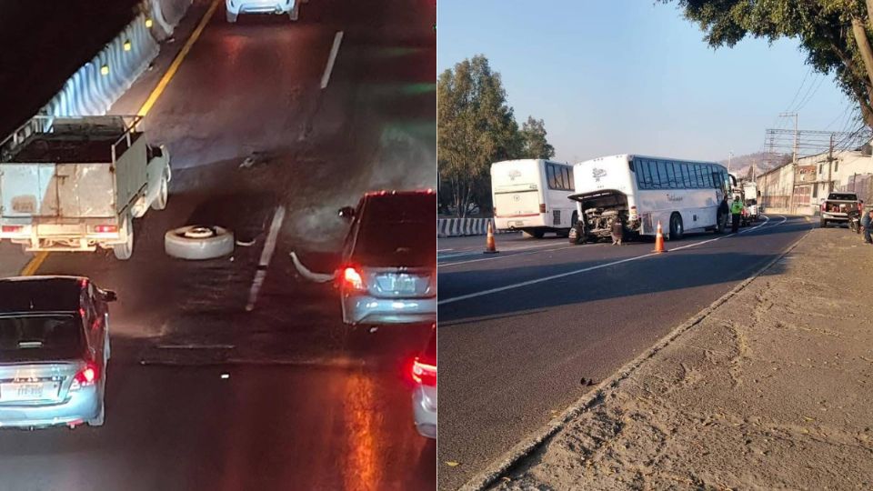 Los percances han provocado un fuerte congestionamiento vial para quienes se dirigen a la Ciudad de México.
