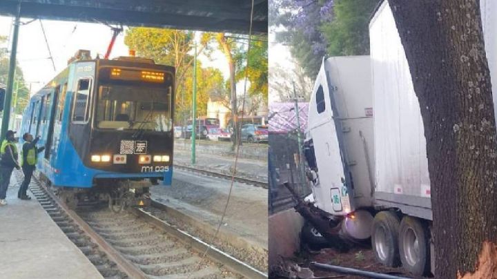 Tren Ligero: se restablece servicio en todas las estaciones tras choque de tráiler contra barda