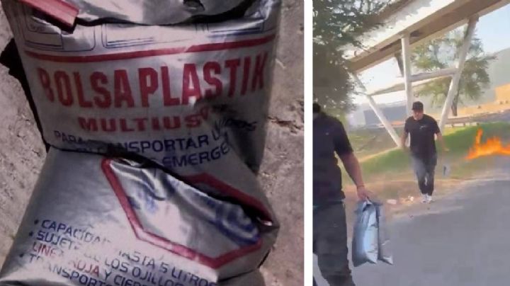 Estas bolsas con gasolina utilizaron los sicarios del CJNG para provocar incendios