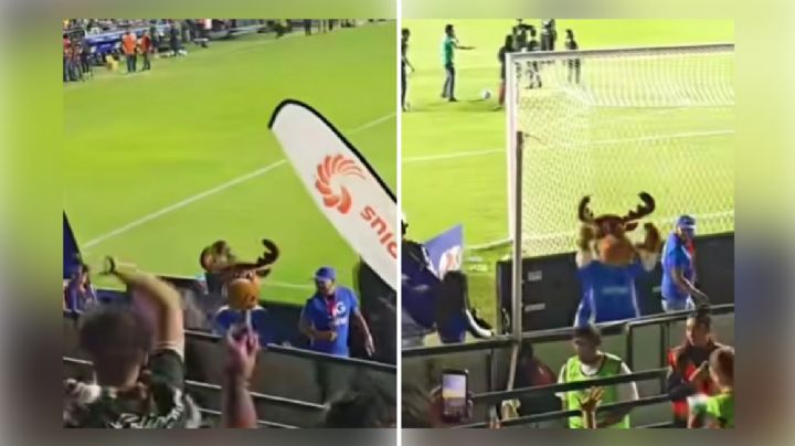 Circula en redes: "se la mientan" a la botarga de Telcel en el Estadio León