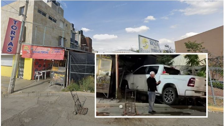 Camioneta choca contra puesto de tortas en Pachuca; así quedó | VIDEO