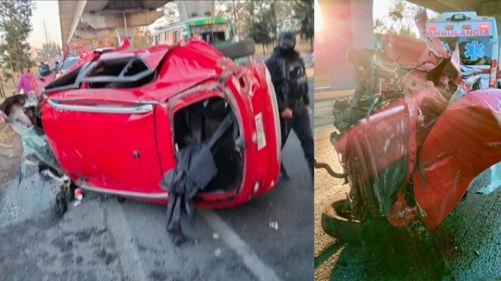 Carretera México-Puebla: caos por volcadura de camioneta y de pipa