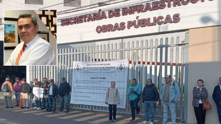 Trabajadores de la SIOP toman instalaciones en Xalapa; exigen bases desde hace 15 años