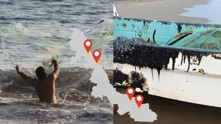 Por derrame de hidrocarburo estos 4 municipios de Veracruz suspendieron actividad pesquera