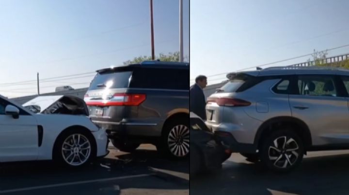 ¡Cuidado! Carambola de 5 vehículos desquicia el tráfico a la altura de Las Torres