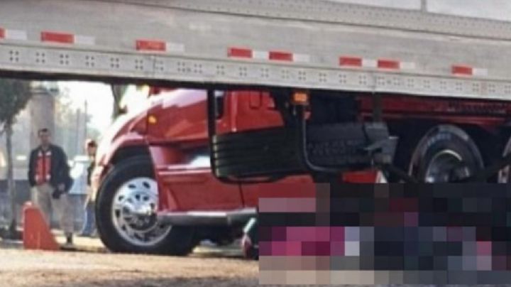 ¡Precaución en Tizayuca! Tráiler y motocicleta chocan en la Zona Industrial