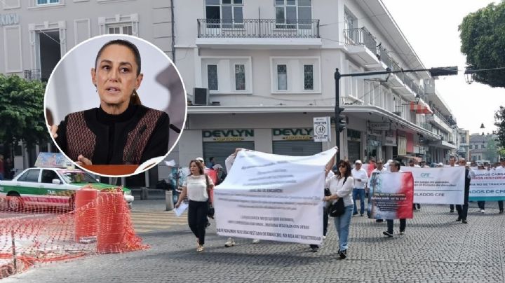 Jubilados de CFE en Veracruz buscan frenar nueva ley de Sheinbaum que afectaría sus pensiones