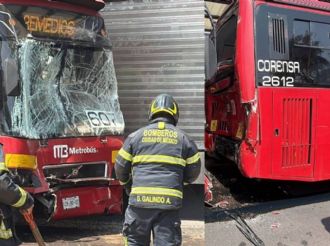 Metrobús contra Metrobús: choque en Línea 5 deja 15 lesionados en Aragón