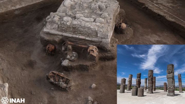 Hallan altar prehispánico en Tula durante obras del Tren México–Querétaro