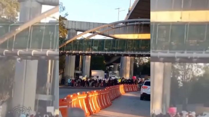Protesta paraliza la autopista México-Cuernavaca a la altura de Tlalpan