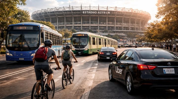 Del Zócalo al Azteca: en bici, menos de una hora; transporte público y Uber cerca de hora y media