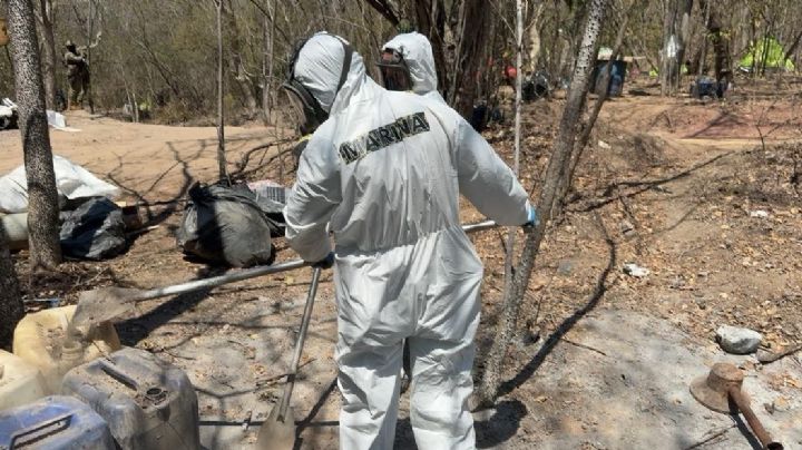 Semar y FGR localizan laboratorio clandestino en Mocorito, Sinaloa
