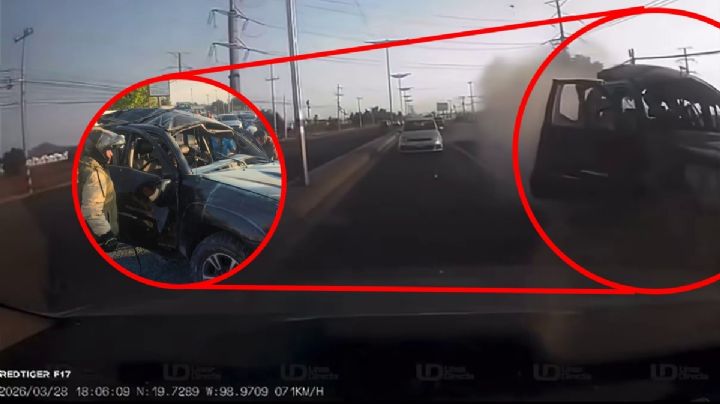 Explota camioneta repentinamente al circular en la carretera México-Pachuca; hay muertos | VIDEO