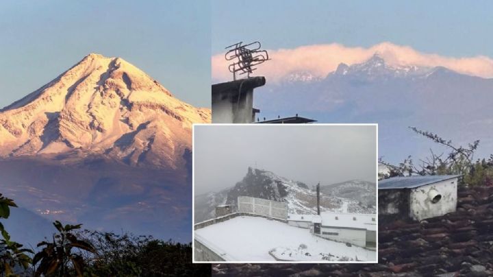 Sorprende nevada en el Cofre de Perote y el Pico de Orizaba hoy 31 de marzo
