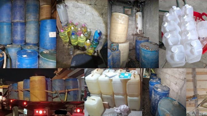 Aseguran más de 5 mil litros de huachicol y detienen a dos personas en Tulancingo