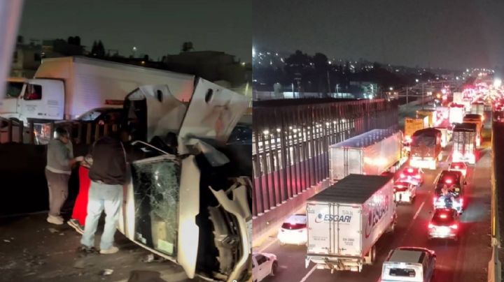 Choque múltiple en la México-Puebla colapsa la autopista; hay tres lesionados