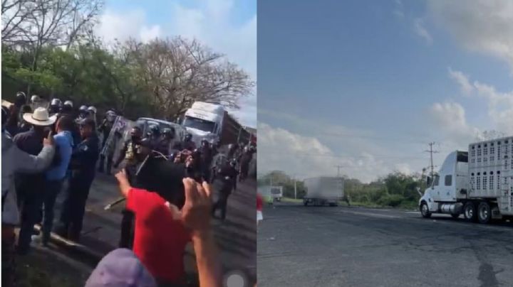 Con antimotines de la SSP, liberan bloqueo en Potrero del Llano tras 48 horas