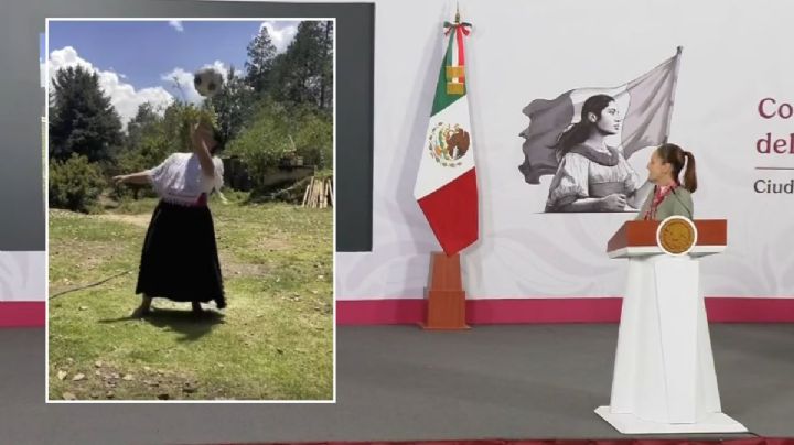 Yolett, indígena futbolista de Veracruz destacada en "mañanera", busca ir a inauguración del Mundial