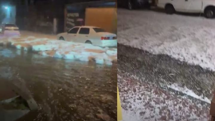 Impresionante granizada en Doctor Mora
