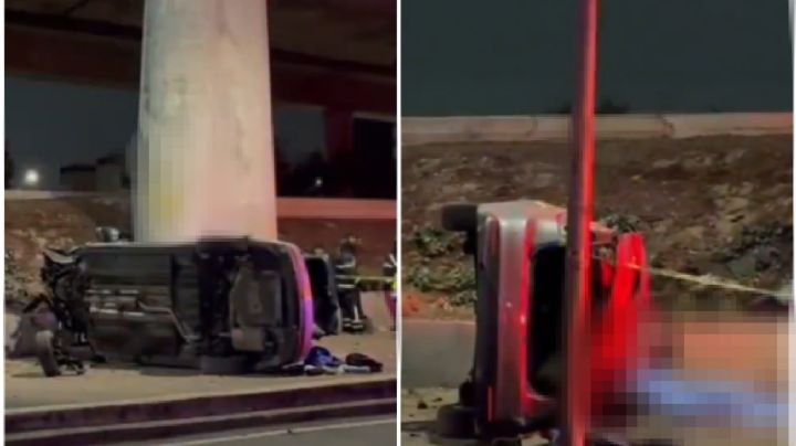 Muere automovilista al chocar y salir proyectado en tramo elevado de Periférico