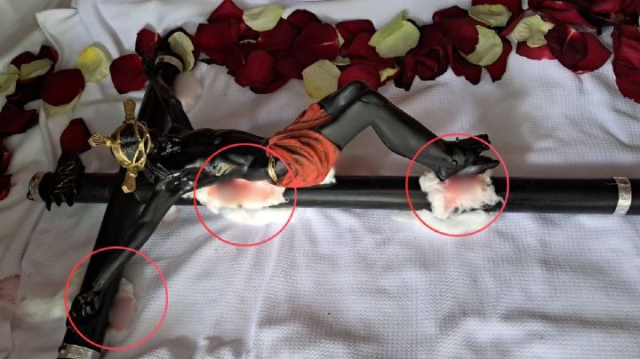 ¿Milagro en parroquia de Veracruz? Religiosos aseguran que a estatua de Cristo le "brotó sangre”