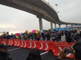 Bloquean autopista México-Cuernavaca por escasez de agua