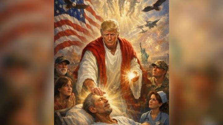 Trump publica imagen como Jesucristo, choca con el Papa y luego la borra