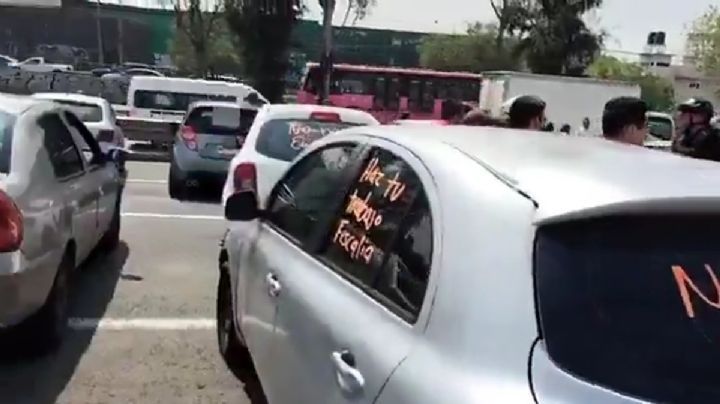 Protesta de taxistas colapsa la México-Pachuca rumbo a CDMX