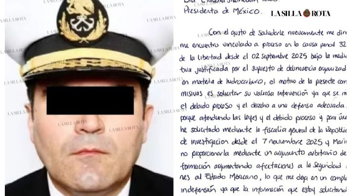 De puño y letra, esta es la carta que el marino huachicolero le envió a Sheinbaum