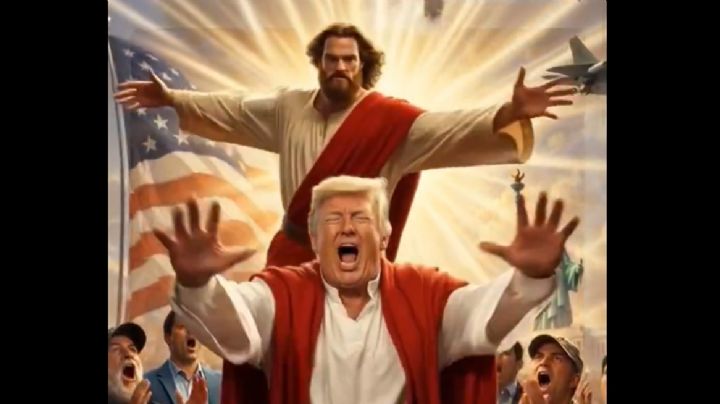 Embajada de Irán publica video de Jesús golpeando a Trump