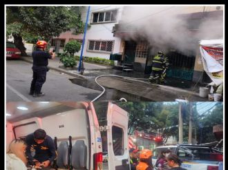 Incendio en edificio de Benito Juárez deja seis intoxicados