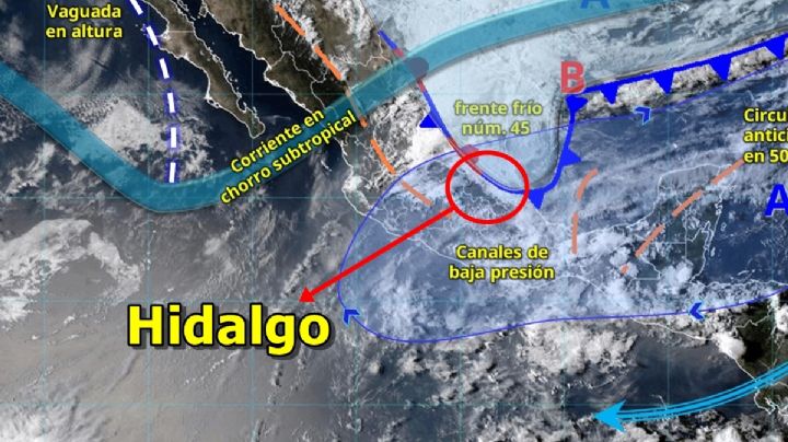Para este lunes 20 de abril, llegará el frente frío 45 a Hidalgo; así el clima