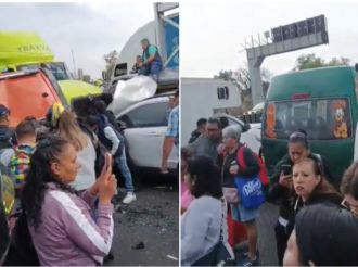 Cierre en Circuito Exterior Mexiquense por choque múltiple; muere una persona