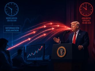 Sospechan de tráfico de información privilegiada vinculada a Trump