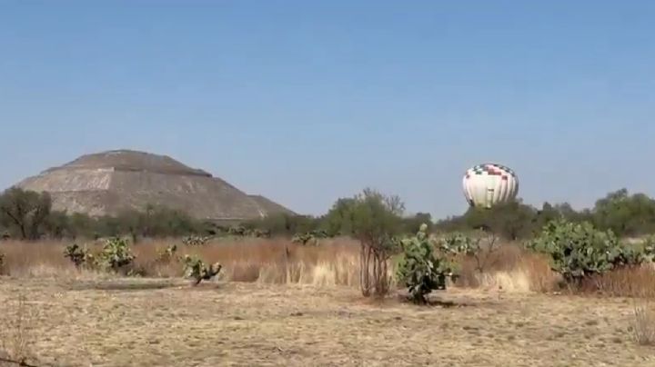 Teotihuacán registra segundo incidente en 24 horas: globo aterriza de emergencia
