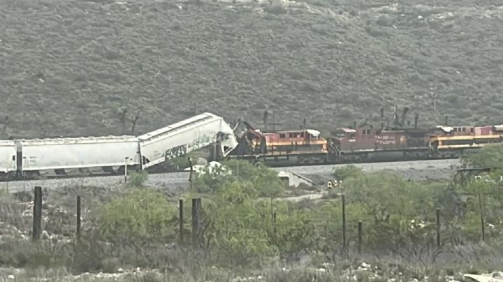 Aparatoso choque de trenes entre Coahuila–Nuevo León deja dos lesionados