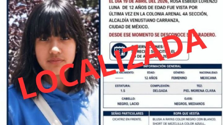 Rosita, menor desaparecida en CDMX, es localizada con vida: se encontraba en calles de la Cuauhtémoc