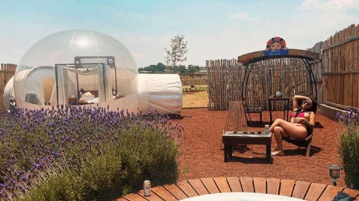 El pueblito en Hidalgo donde haces el glamping más exótico en esferas transparentes