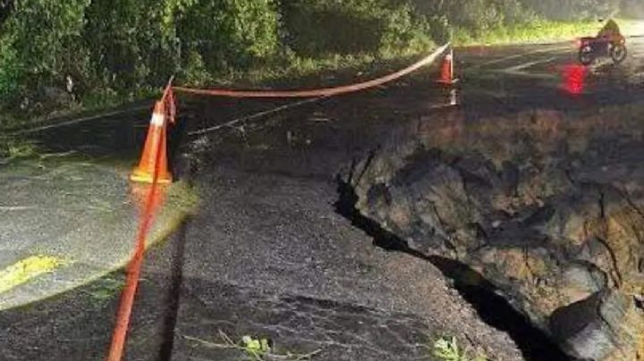 Vaguada monzónica revela fallas geológicas en carreteras de Hidalgo; SICT atiende ocho