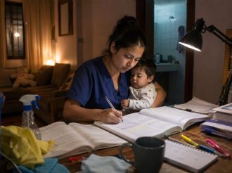 "Arruinó su vida" a los 19: hoy es la enfermera que su hijo admira