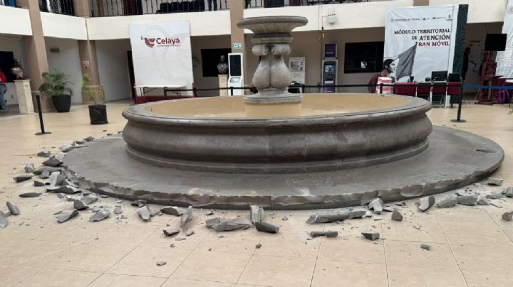 Reparación de fuente de Presidencia de Celaya costará 377 pesos; pagará la aseguradora