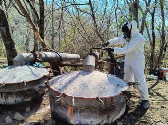 Destruyen laboratorio de metanfetamina en Cosalá, Sinaloa